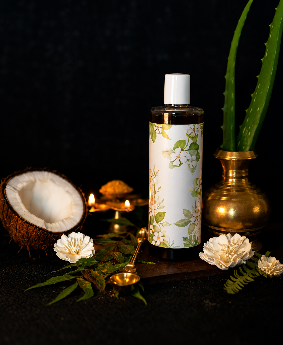 Natural hair oil with botanical ingredients